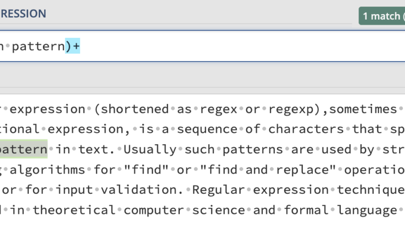 Pattern matching